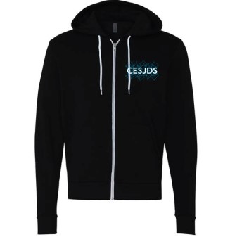 CESJDS Bella + Canvas Full Zip Hoodie – Black