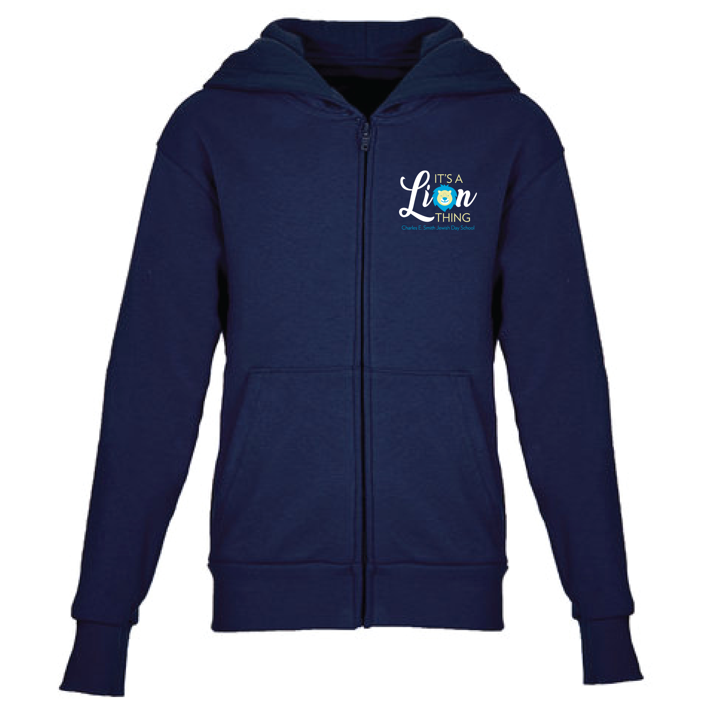 It’s a Lion Thing Soft Zipper Hoodie – Navy