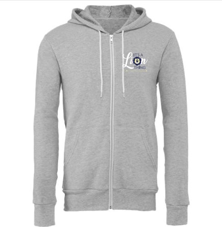 It’s a Lion Thing Bella + Canvas Full Zip Hoodie – Gray