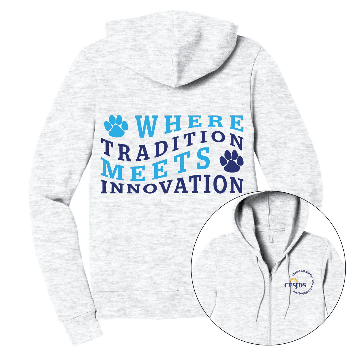 TRADITION AND INNOVATION ZIP UP HOODIE