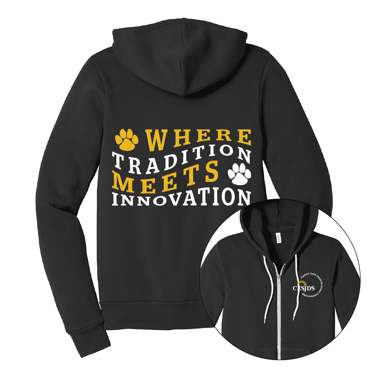 TRADITION AND INNOVATION ZIP UP HOODIE
