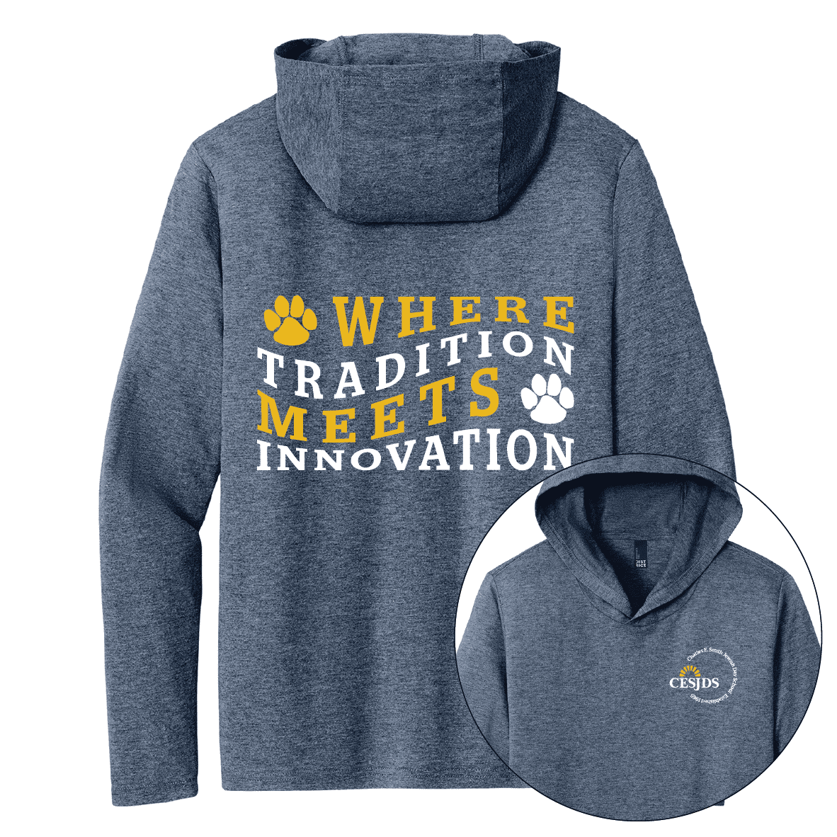 TRADITION AND INNOVATION LONG SLEEVE HOODED TEE